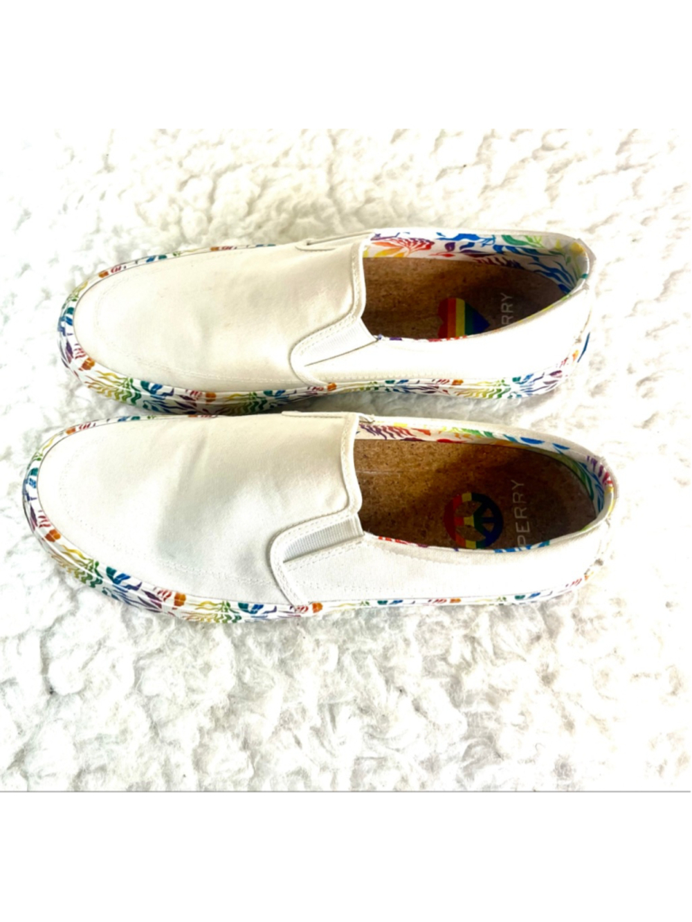 Sperry Men's Striper II Twin Gore Pride Rainbow SlipOn Boat Shoe Sneakers Size 9 - Picture 5 of 8